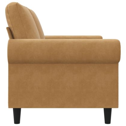 2-местен диван, кафяв, 120 см, кадифе