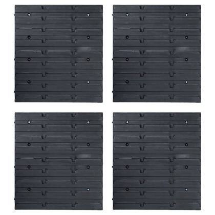 Стенен органайзер с 80 бр кутии за инструменти червено и черно