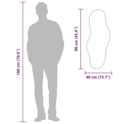 Стенно огледало златисто 90x40 см