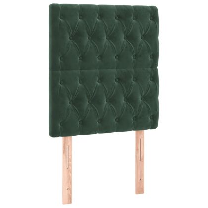Рамка за легло без матрак, тъмнозелена, 80x200 см, кадифе