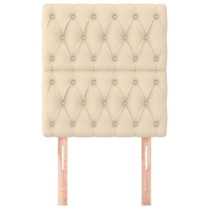 Табла за легло, кремава, 80x7x118/128 см, плат