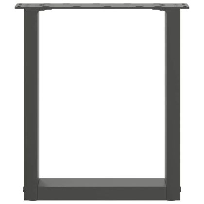 Крака за масичка за кафе, U-образни, 2 бр., антрацит, 28 x (42-43) см, стомана