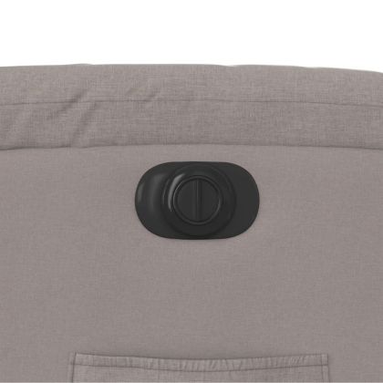 Електрически реклайнер стол, таупе, текстил