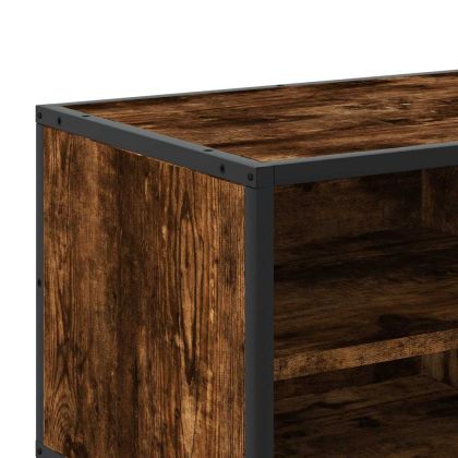 ТB шкаф, опушен дъб, 80x34,5x40 см, инженерно дърво и метал