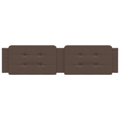 Мека табла за легло Zadar, кафява, 200 см, изкуствена кожа