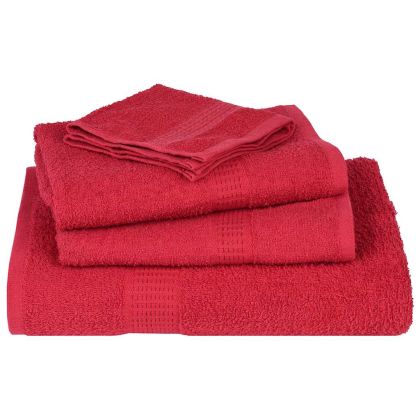 Кърпи за сауна FROGN 4 бр. Червени 80x200 см 360 г/м²