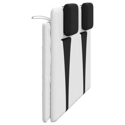 Мека табла за легло Viana, бяла и черна, 120 см, изкуствена кожа