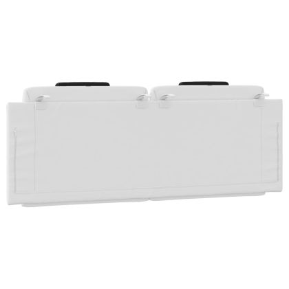 Мека табла за легло Viana, бяла и черна, 120 см, изкуствена кожа