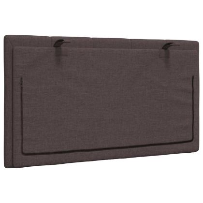 Мека табла за легло Hanko, тъмнокафява, 90 см, плат