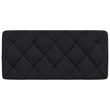 Мека табла за легло, черна, 100 см, плат