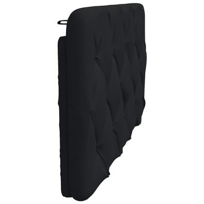 Мека табла за легло, черна, 100 см, плат