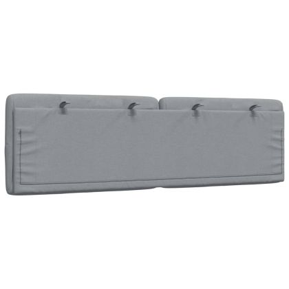 Мека табла за легло, светлосива, 160 см, плат