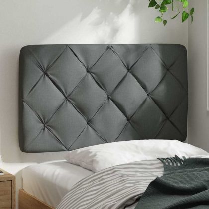 Мека табла за легло, тъмносива, 80 см, плат