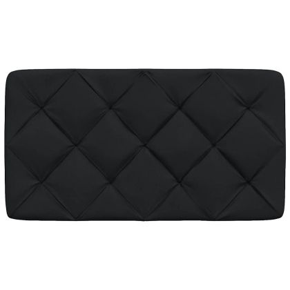 Мека табла за легло, черна, 90 см, плат