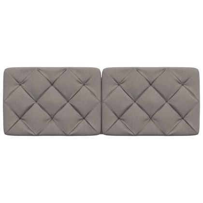 Мека табла за легло, таупе, 120 см, плат