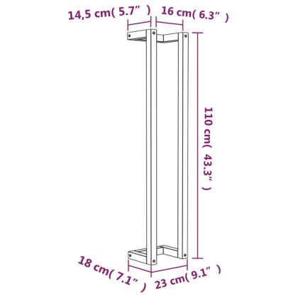 Поставка за хавлии 23x18x110 см борово дърво масив