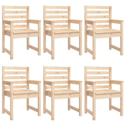 Градински трапезен комплект от 7 части, бор масив