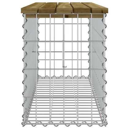 Градинска пейка габионен дизайн 103x31,5x42 см импрегниран бор