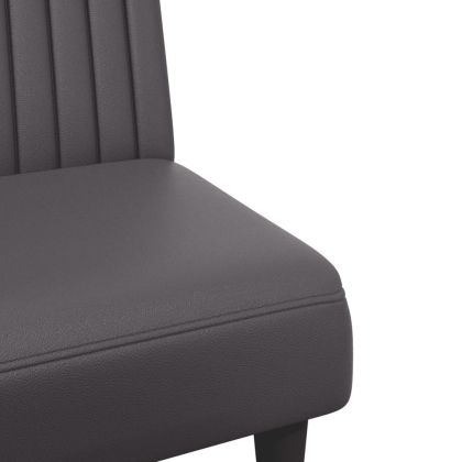 Комплект дивани от 2 части, сив, изкуствена кожа