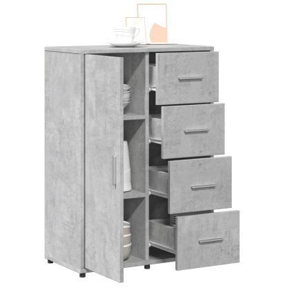 Бюфет бетонно сив 60x31x84 см инженерно дърво