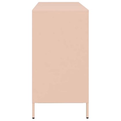 Бюфет, розов, 135x39x73,5 см, студеновалцувана стомана