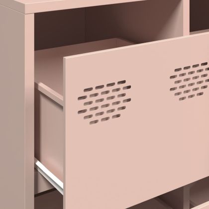 Бюфет, розов, 135x39x73,5 см, студеновалцувана стомана