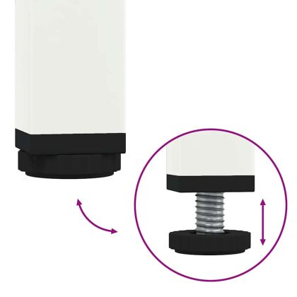 ТВ шкаф бял 202x39x43,5 см студеновалцувана стомана