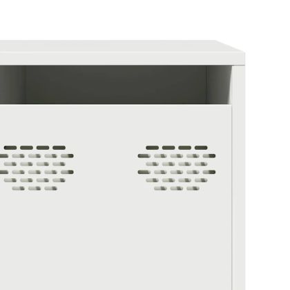 ТВ шкаф бял 202x39x43,5 см студеновалцувана стомана