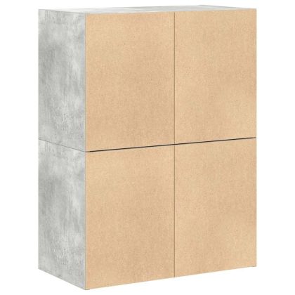 Шкафове с 2 чекмеджета 2 бр сив 60x31x40 см инженерно дърво
