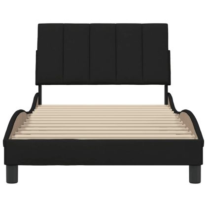 Рамка за легло без матрак Hanko, черна, 100x200 см, плат