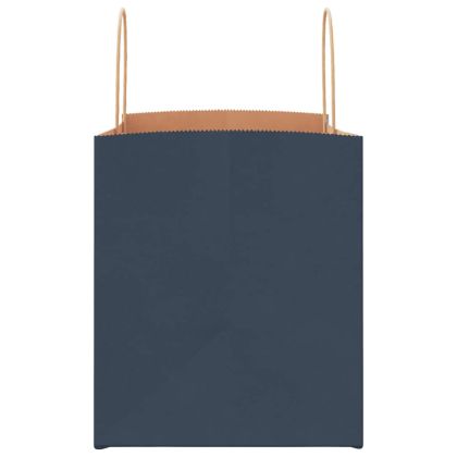 Хартиени торбички 250 бр с дръжки сини 32x22x24 см