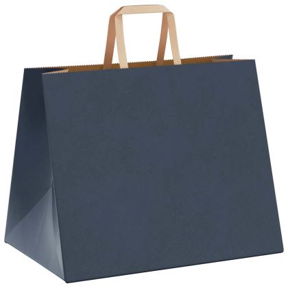 Хартиени торбички 250 бр с дръжки сини 32x22x24 см