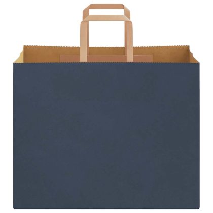 Хартиени торбички 250 бр с дръжки сини 32x22x24 см