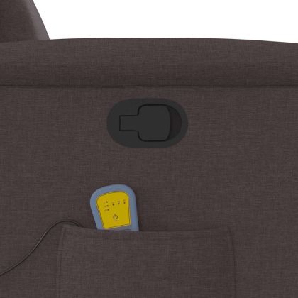 Масажен наклоняем стол, тъмнокафяв, текстил