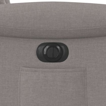 Електрически реклайнер стол, таупе, текстил