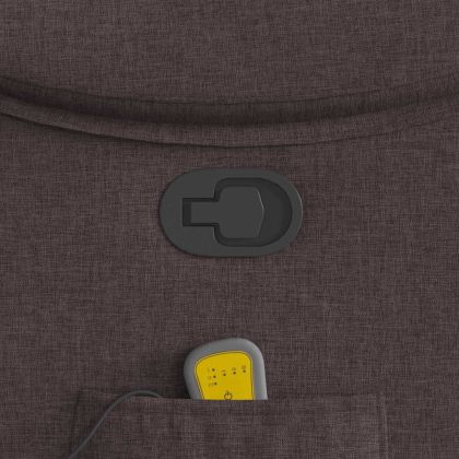 Масажен наклоняем стол, тъмнокафяв, текстил