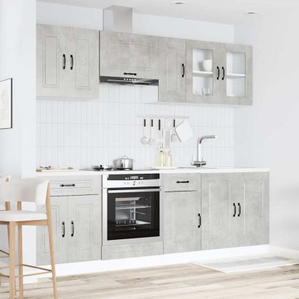 Комплект кухненски шкафове от 8 части Kalmar, инженерно дърво