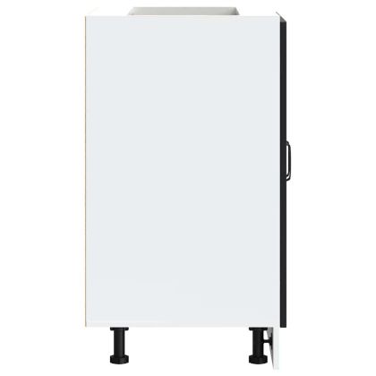 Шкаф за мивка, Kalmar, черен, 60x46x81,5 см, инженерно дърво