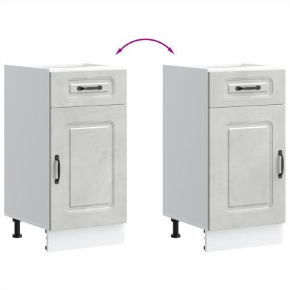 Кухненски шкаф, "Kalmar", бетонно сив, инженерно дърво