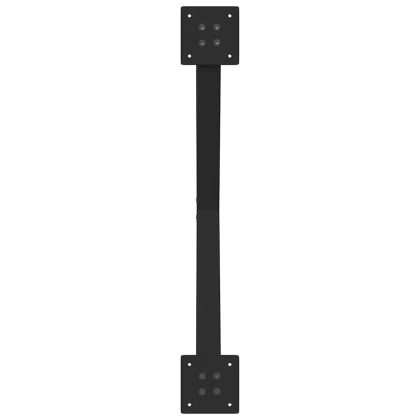 Крака за масичка за кафе, X-образни, 2 бр., черни, 70 x (30-31) см, стомана