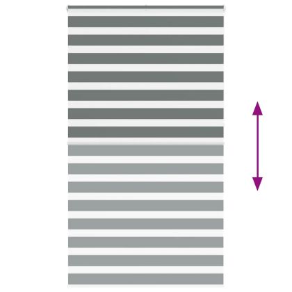 Зеброва щора 125x230 см Ширина на плата 120,9 см Полиестер
