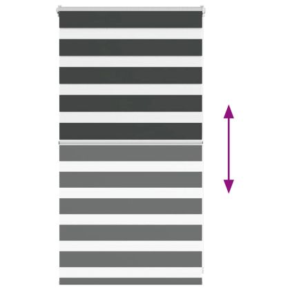 Зеброва щора черна 80x100 см ширина на плата 75,9 cm полиестер