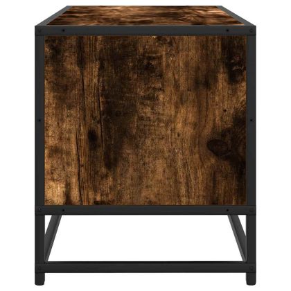 ТB шкаф, опушен дъб, 100x34,5x40 см, инженерно дърво и метал