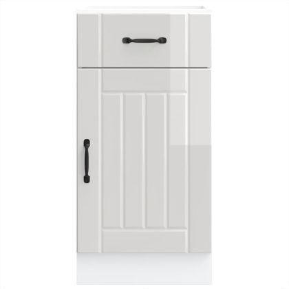 Кухненски шкаф Lucca, бял гланц, инженерно дърв