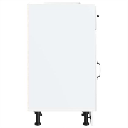 Кухненски шкаф Lucca, бял гланц, инженерно дърв