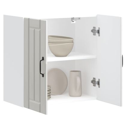 Кухненски стенен шкаф Lucca, бял гланц, инженерно дърво