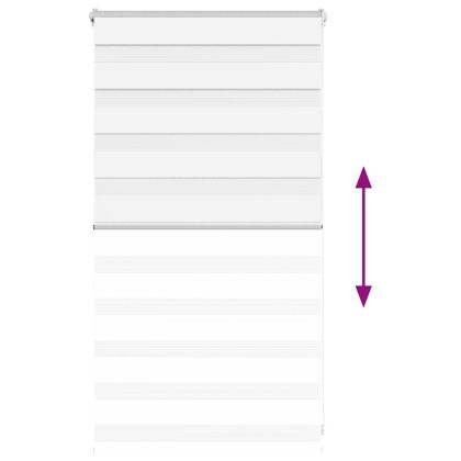 Зеброва щора бял 70x100 см ширина на плата 65,9 cm полиестер