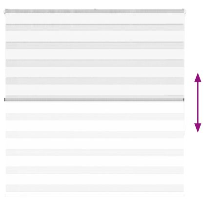 Зеброва щора бял 140x150 см ширина на плата 135,9 см полиестер