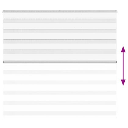 Зеброва щора бял 165x100 см Ширина на плата 160,9 см полиестер