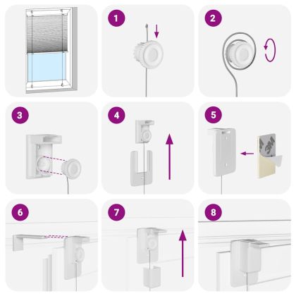 Плисирана щора Антрацит 65x100 cm Ширина на плата 64,4 cm